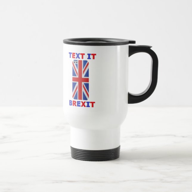 Taza De Viaje Gran Bretaña Mug Textos Brexit (Derecha)