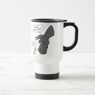 Taza De Viaje Gran dane y negro chihuahua