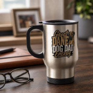 Taza De Viaje Gran Energía de Papá Perro Dane