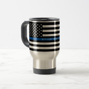 Taza De Viaje Gran monograma de bandera de la policía delgada d