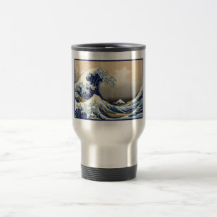 Taza De Viaje Gran Ola frente a Kanagawa y Monte Fuji Mar de Jap