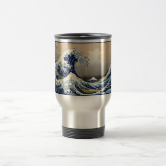 Taza De Viaje Gran ola frente al mar de Kanagawa y Monte Fuji Ja