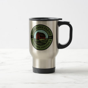 Taza De Viaje Granero Antiguo AÑADIR NOMBRE Granjas Cultivos Gra