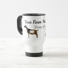 Taza De Viaje Granja de cabra lechera nigeriana personalizada