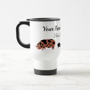 Taza De Viaje Granja de cerdo KuneKune personalizada