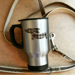 Taza De Viaje Gray Plaid Dachshund | Café de viajes Mug