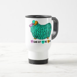 Taza De Viaje Green Ram Chinese Year Zodiac Travel Mug