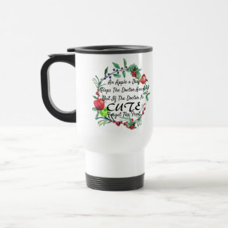 Taza De Viaje Greenery Apple Wreath Funny Doctor joke