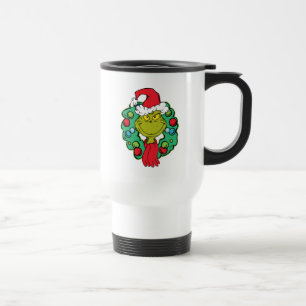 Taza De Viaje Grinch   Corona de Navidad
