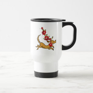 Taza De Viaje Grinch Punto de Navidad Max Poinsettia