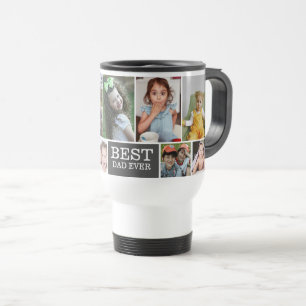 Taza De Viaje  Gris del Día del Padre de los 10 Collages de fot