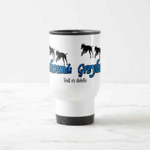 Taza De Viaje Gris en ejecución Perro Lover Personalizado