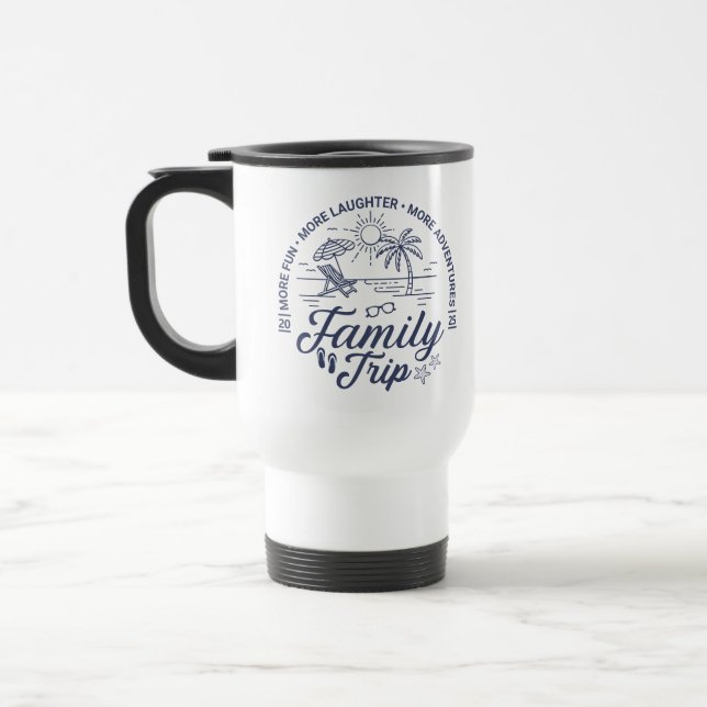 Taza De Viaje Grupo de Viaje Familiar personalizado con vacacion (Izquierda)