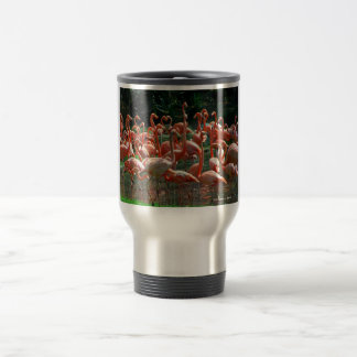 Taza De Viaje ¡Grupo rosado del flamenco, porciones de imagen de