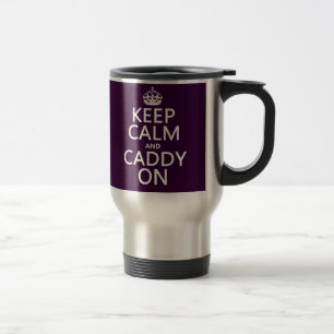 Taza De Viaje Guarde la calma y el carrito encendido, golf