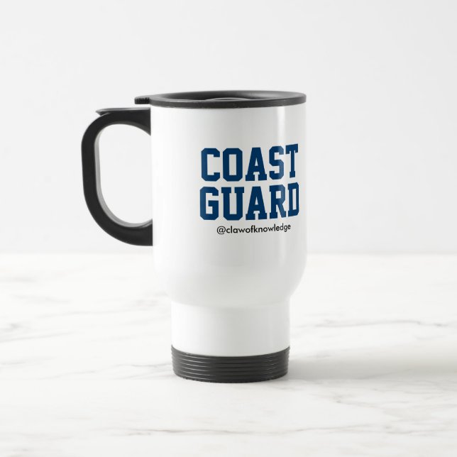 Taza De Viaje Guardia Costera "Aviso: Costa" Bomba de Viajes (Mu (Izquierda)