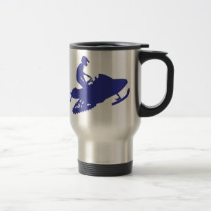 Taza De Viaje Guay Blue Snowmobiler