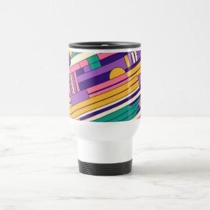 Taza De Viaje Guay, colorido diseño retro de los años 80 y 90