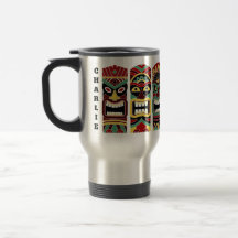 Guay Tiki Totems nombres personalizados mugs
