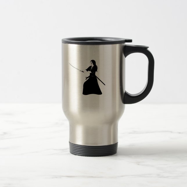 Taza De Viaje Guerrera de Samurai con espada (Derecha)
