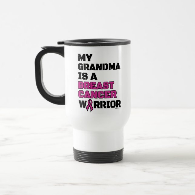 Taza De Viaje Guerrero/bloque/abuela... Cáncer de mama (Izquierda)