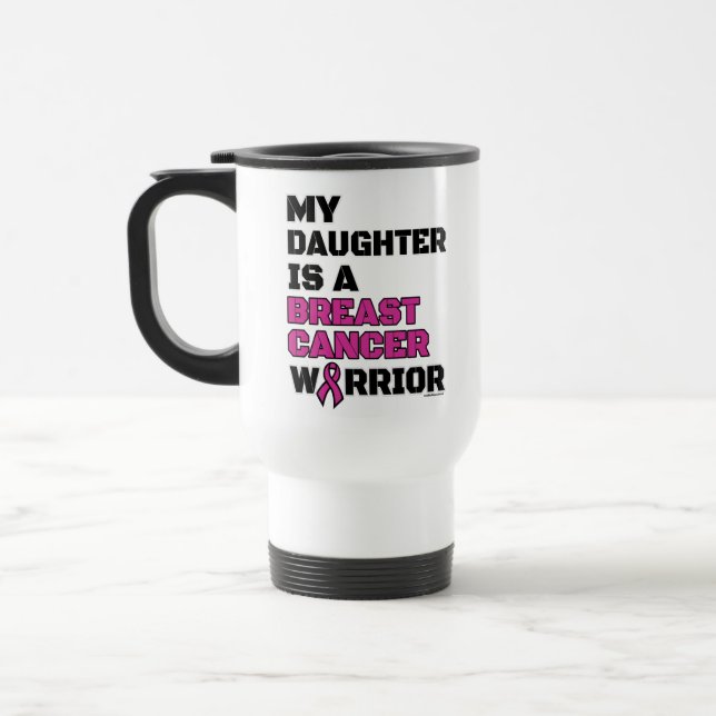 Taza De Viaje Guerrero/bloque/hija... Cáncer de mama (Izquierda)