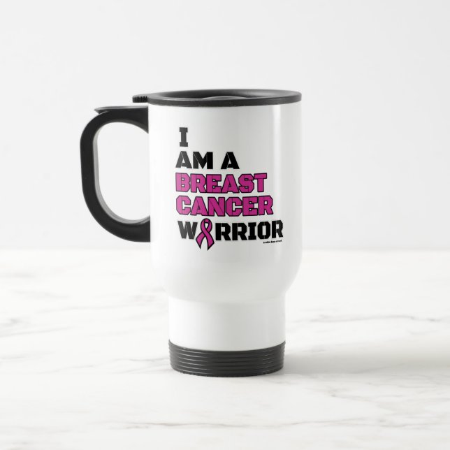Taza De Viaje Guerrero/bloque/yo soy... Cáncer de mama (Izquierda)