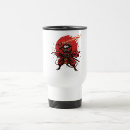 Taza De Viaje guerrero de rata samurái