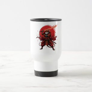 Taza De Viaje guerrero de rata samurái