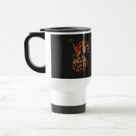 Taza De Viaje Guerrero Papá León Bandera Americana Guitarra