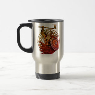 Taza De Viaje Guerrero Vikingo de Valhalla