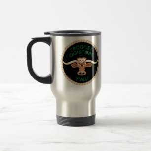 TAZA DE VIAJE GUIAR DESEÁNDOLE UN "MOO"~EY NAVIDAD A TODOS