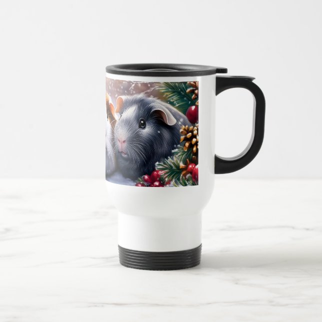 Taza De Viaje Guinea Cerdos Winter Wonderland (Derecha)