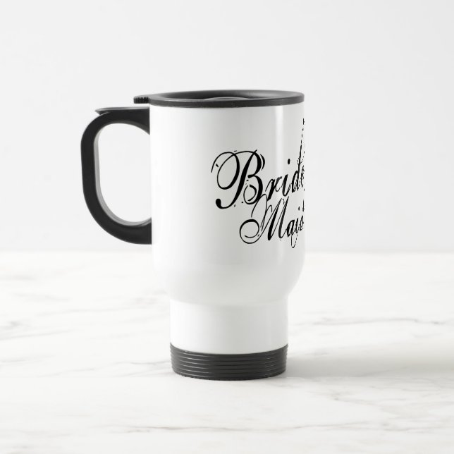 Taza De Viaje Guion Grunge Travieso - Dama de Honor Negra (Izquierda)