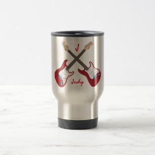 Taza De Viaje Guitarras eléctricas rojas el personalizado
