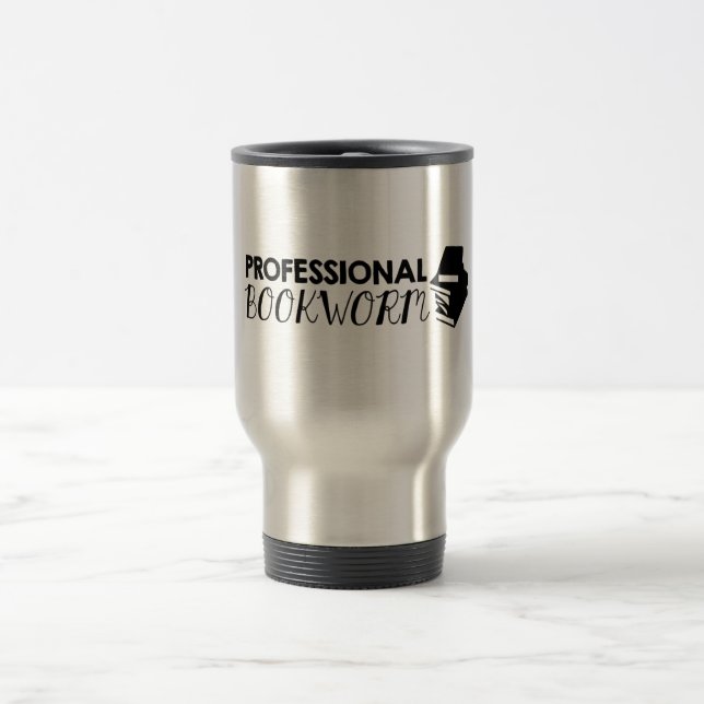 Taza De Viaje Gusano de biblioteca profesional (Centro)