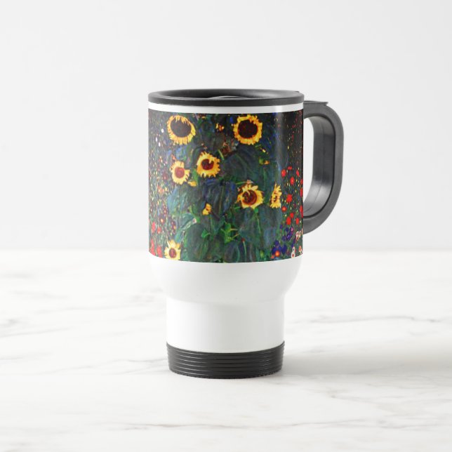 Taza De Viaje Gustav Klimt Flower Garden (Anverso derecho)