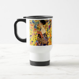 Taza De Viaje Gustav Klimt Lady con ventilador