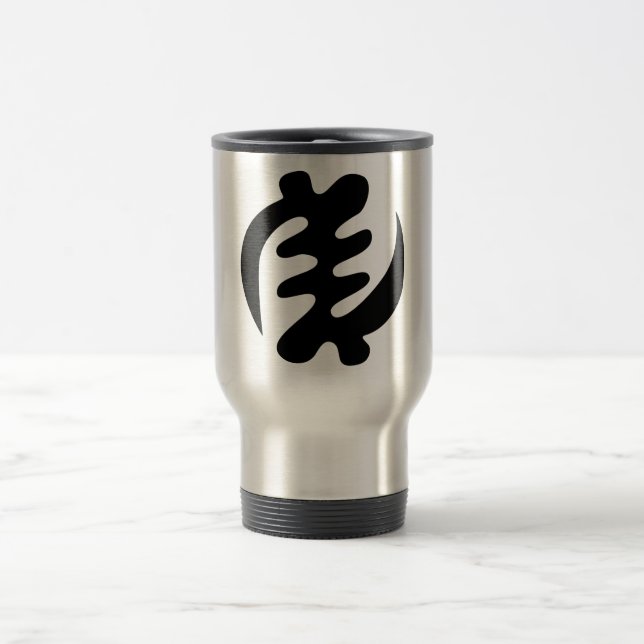 Taza De Viaje Gye Nyame | Dios es el Símbolo Adinkra Supremo (Centro)