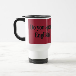 Taza De Viaje ¿Hablas inglés? Bandera bf