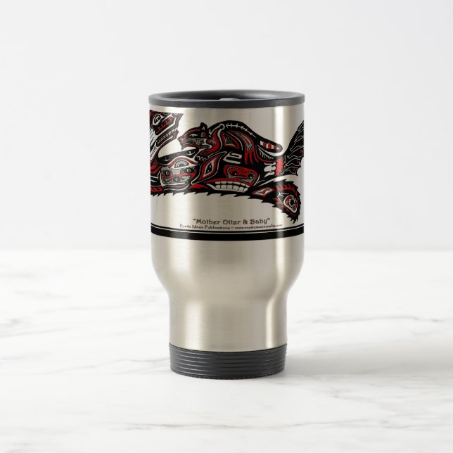 Taza De Viaje "HAIDA SPIRIT MUG" Otter Art nativo americano (Centro)