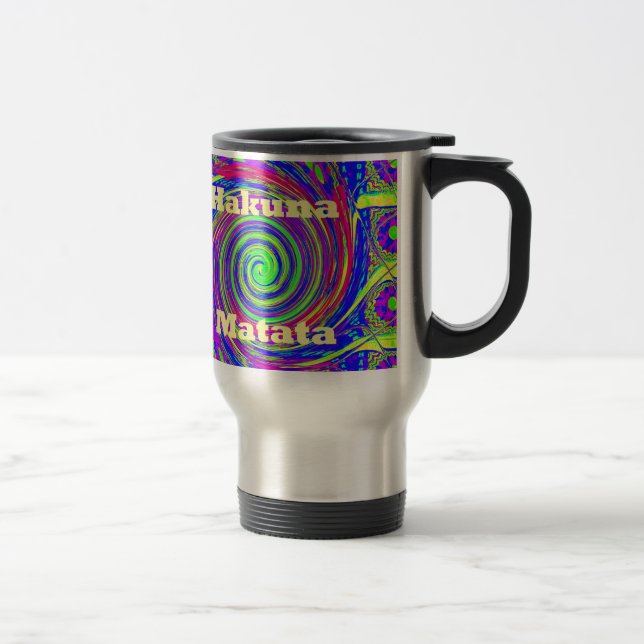 Taza De Viaje Hakuna Matata - Diseño con colores vibrantes (Derecha)