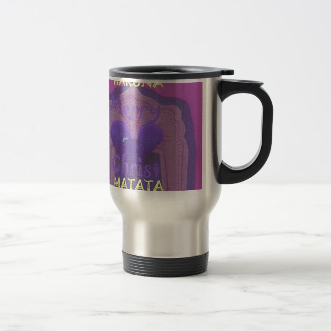 Taza De Viaje Hakuna Matata Feliz Diseño de Amor de Navidad. (Derecha)