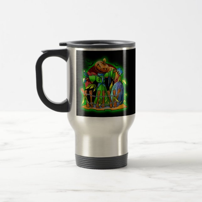 Taza De Viaje Halloween Lady Scarecrow Cabeza de calabaza QEPD B (Izquierda)