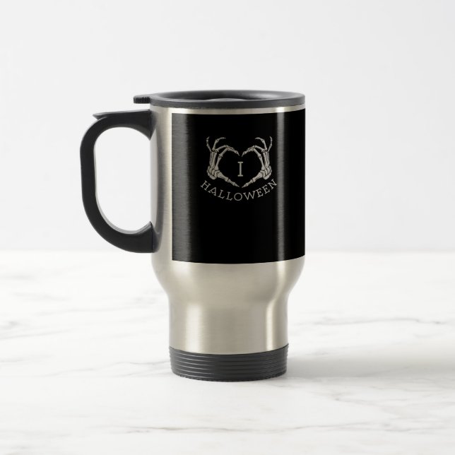 Taza De Viaje Halloween Skeleton Heart Fall (Izquierda)