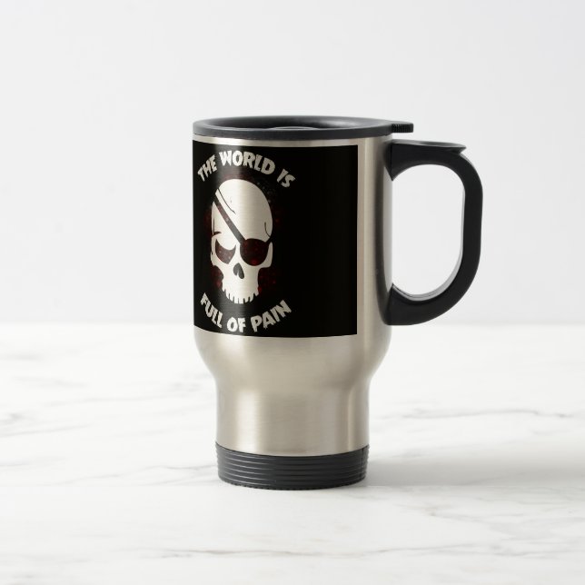 Taza De Viaje Halloween Skull Dark Black Scary (Derecha)