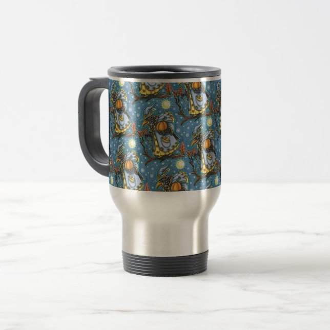 TAZA DE VIAJE HALLOWS EVE BLACKBIRD WIZARD, HALLOWEEN RAVEN (Anverso izquierdo)