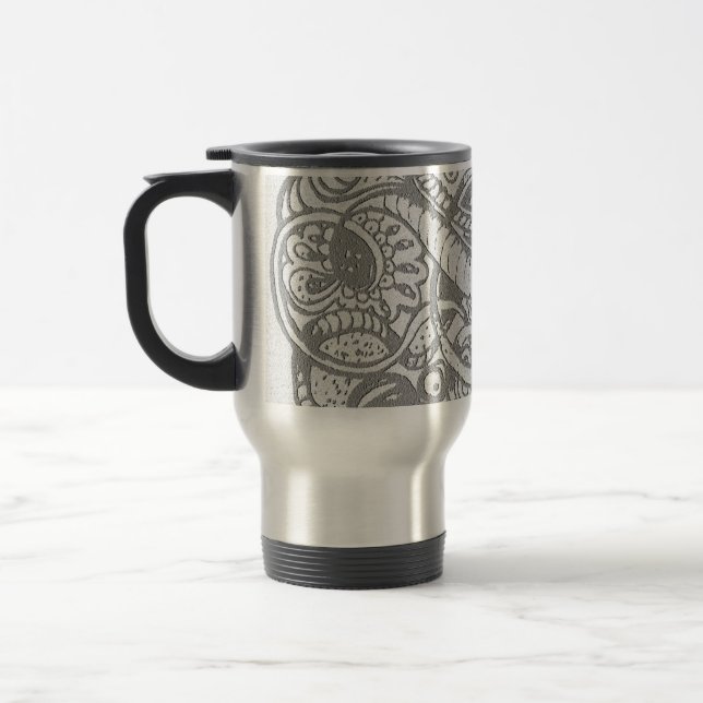 Taza De Viaje Hand gezeichnet doodle Muster (Izquierda)