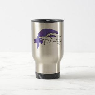 Taza De Viaje Hand Silhouette Anteater Purple