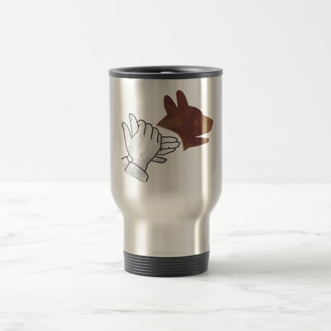 Taza De Viaje Hand Silhouette Dog Brown (Centro)